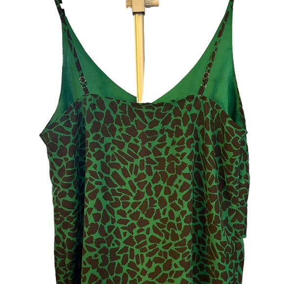 Banana Republic Green and Black Camisole Small - Picture 3 of 8